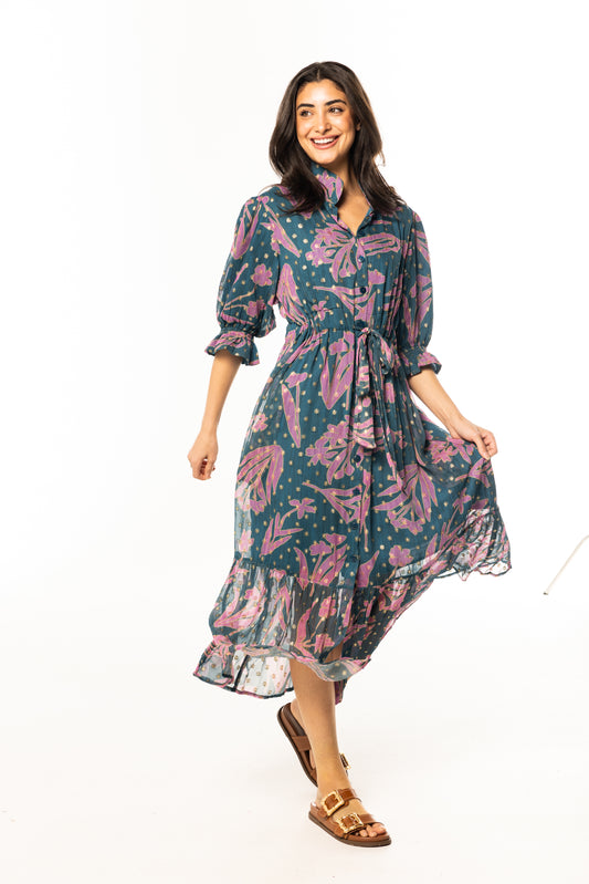 Catherine Dress Lurex
