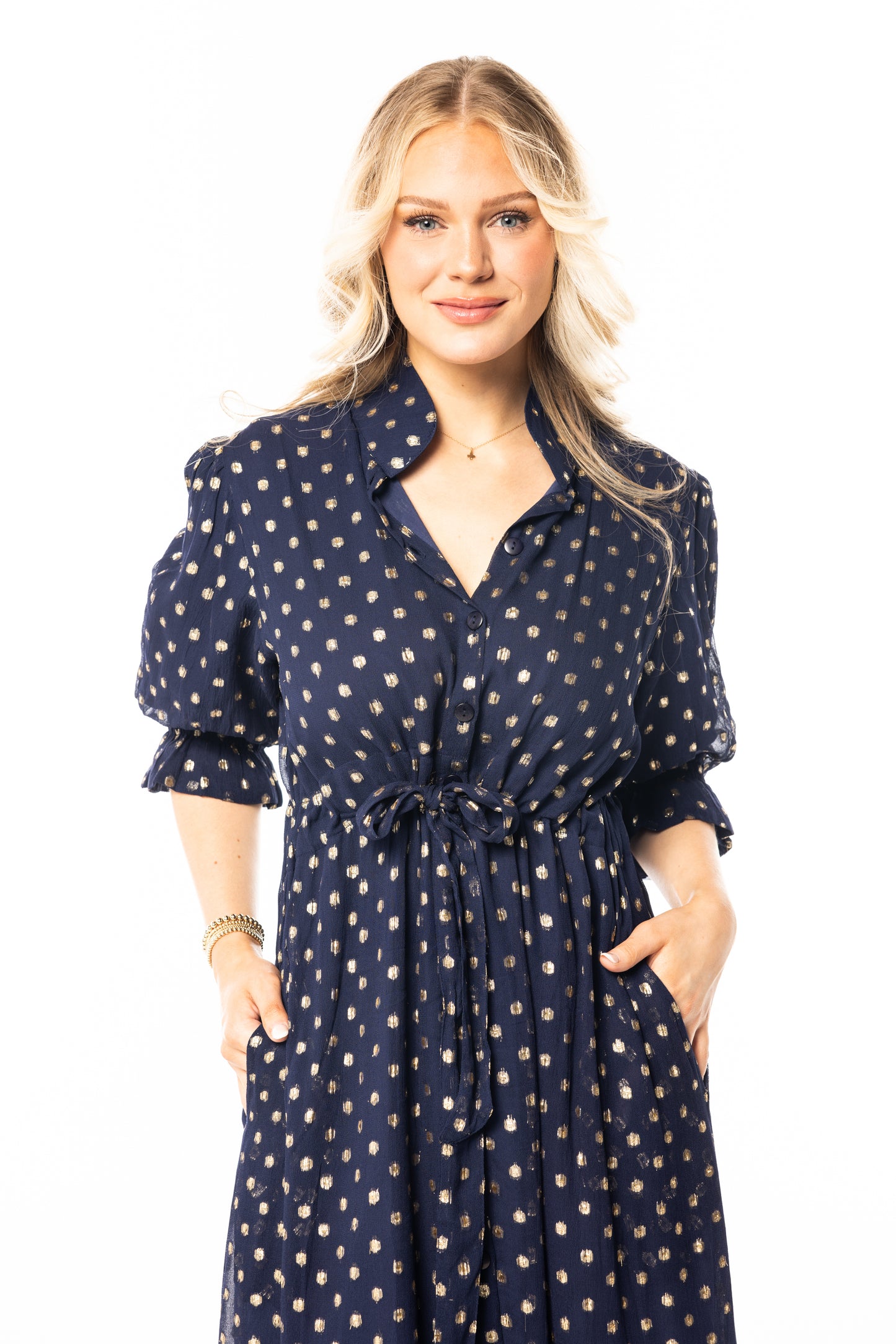 Catherine Dress Lurex