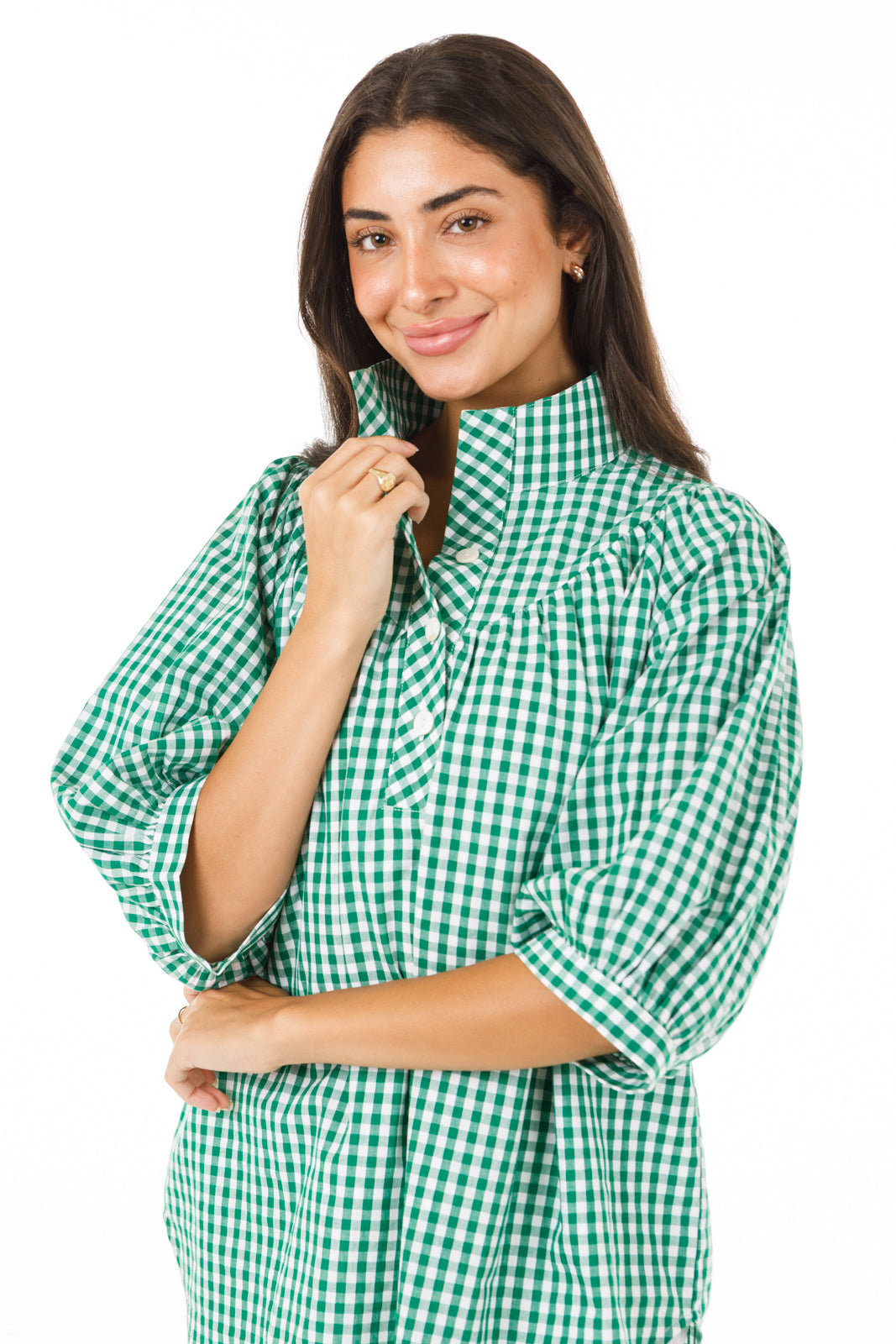 Avie Top in Gingham
