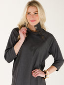 Georgia-  Black Washed Denim