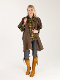 Long Sela Coat- Chocolate Brown
