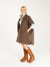 Long Sela Coat- Chocolate Brown