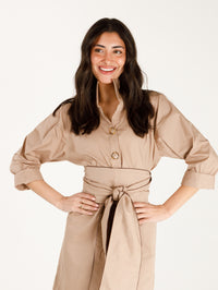 Arden Dress- Tan