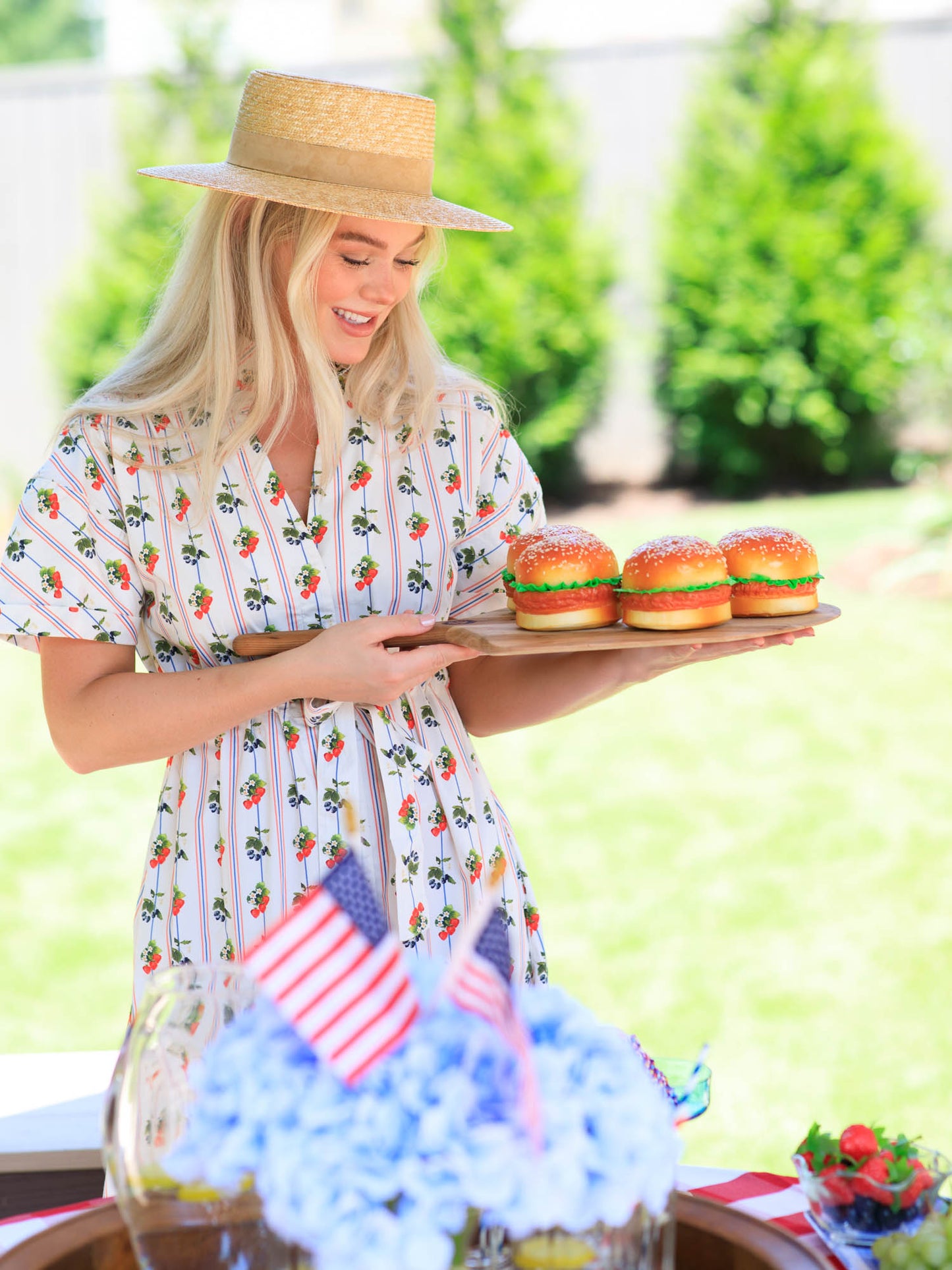 Bria Dress-Red White and Berry/Yellow Seersucker