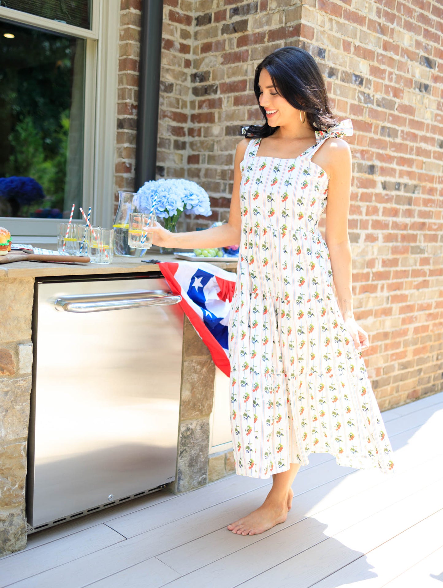 Graysen Dress- Red White and Berry