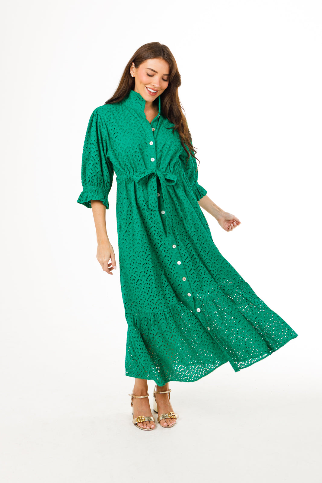 Catherine Dress in Eyelet Holly Shae Design Catherine Dress in Eyelet Holly Shae Design